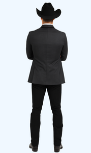 Western Suit - Trajes Para Hombres - Cowboy Formal Attire - Trajes De Novio - Notch Lapel Single Breasted Grey Suit