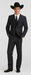 Western Suit - Trajes Para Hombres - Cowboy Formal Attire - Trajes De Novio - Notch Lapel Single Breasted Grey Suit