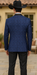 Western Suit - Trajes Para Hombres - Cowboy Formal Attire - Trajes De Novio - Peak Lapel Single Breasted Blue Suit