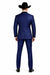 Western Suit - Trajes Para Hombres - Cowboy Formal Attire - Trajes De Novio - Peak Lapel Single Breasted Blue Suit