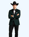 Western Suit - Trajes Para Hombres - Cowboy Formal Attire - Trajes De Novio - Peak Lapel Single Breasted Green Suit