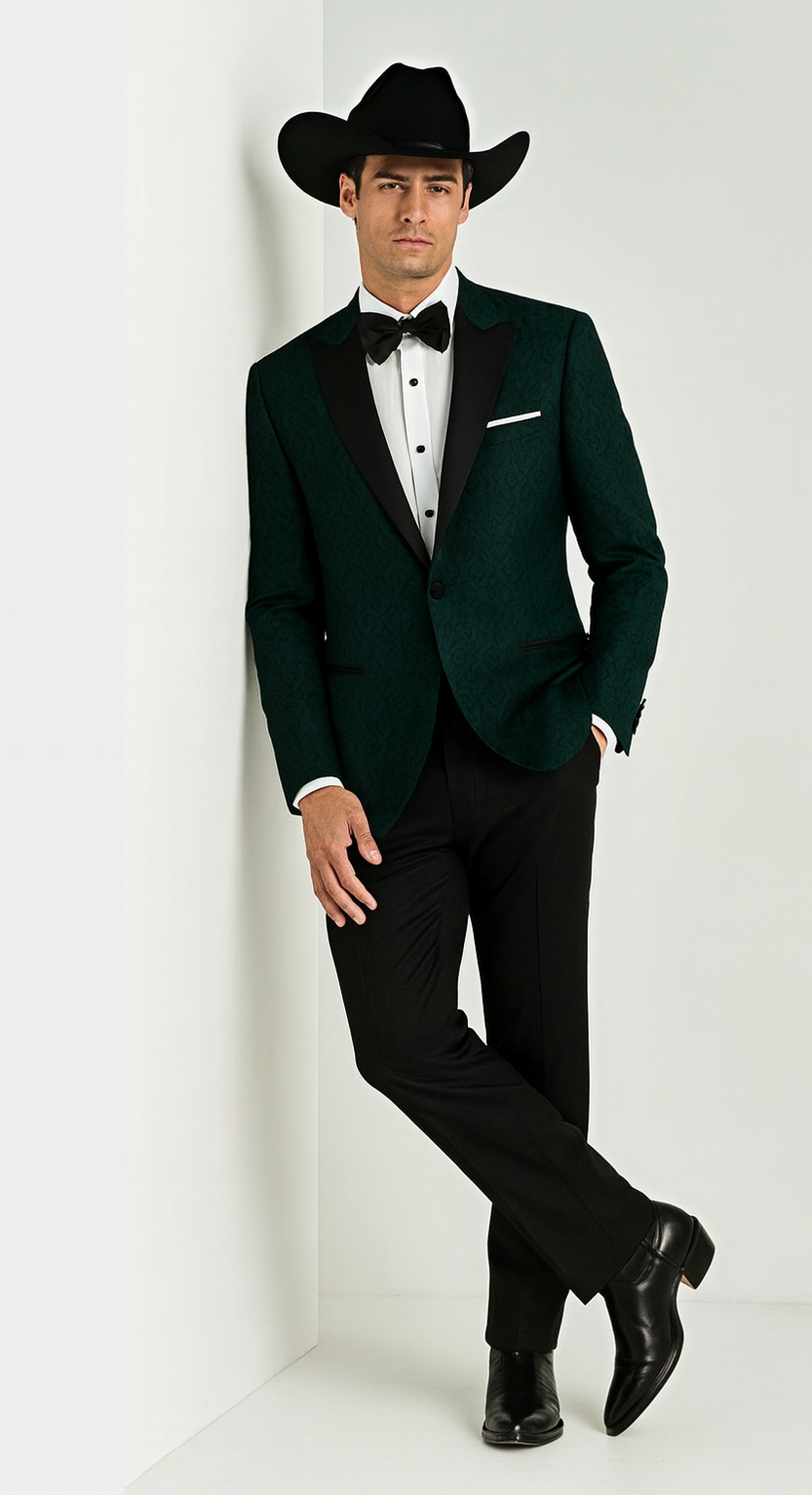 Western Suit - Trajes Para Hombres - Cowboy Formal Attire - Trajes De Novio - Notch Lapel Single Breasted Grey Suit