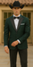 Western Suit - Trajes Para Hombres - Cowboy Formal Attire - Trajes De Novio - Peak Lapel Single Breasted Green Suit