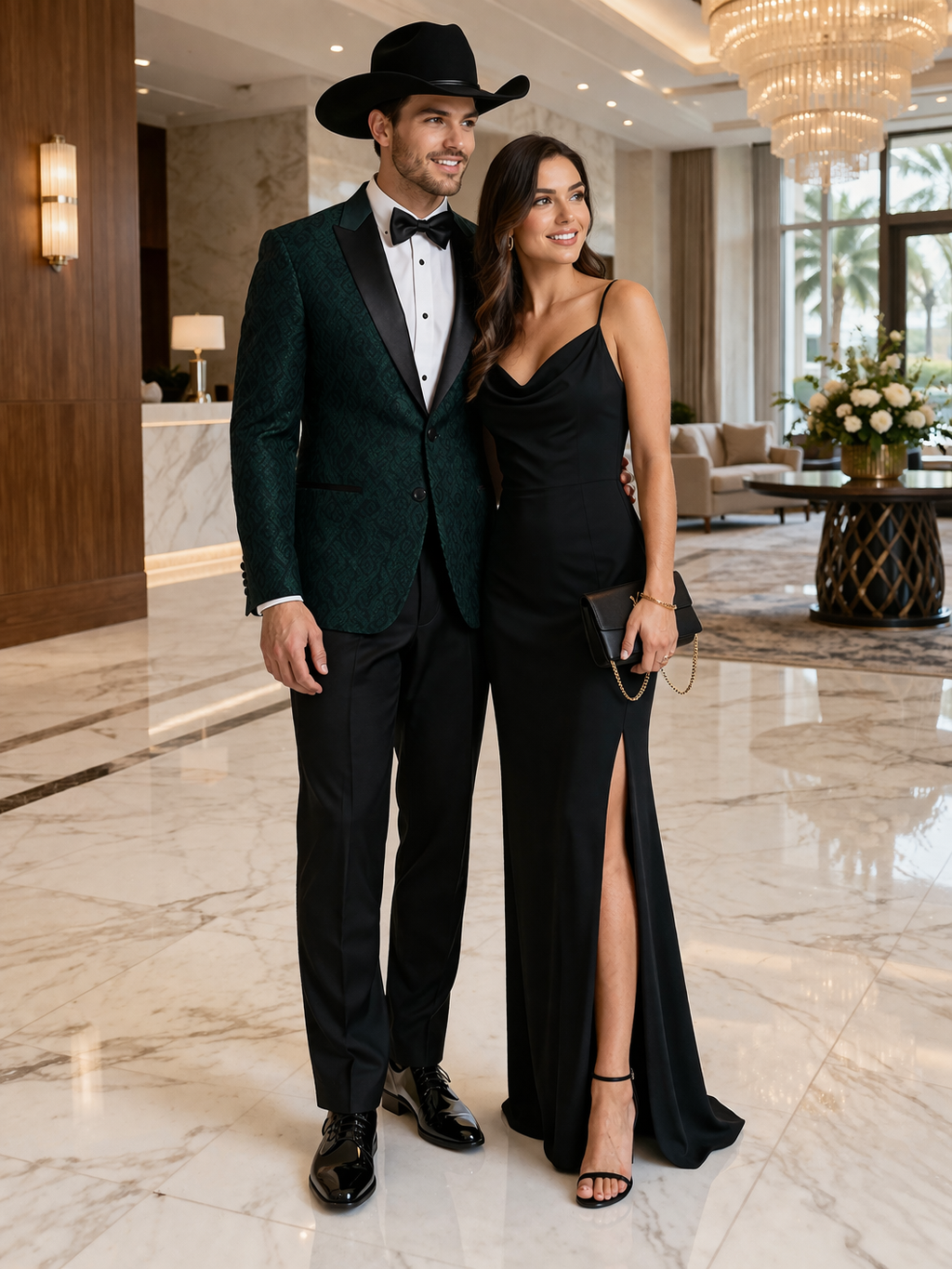 Western Suit - Trajes Para Hombres - Cowboy Formal Attire - Trajes De Novio - Peak Lapel Single Breasted Green Suit