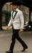 Western Suit - Trajes Para Hombres - Cowboy Formal Attire - Trajes De Novio - Peak Lapel Single Breasted White Suit