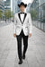 Western Suit - Trajes Para Hombres - Cowboy Formal Attire - Trajes De Novio - Peak Lapel Single Breasted White Suit