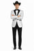 Western Suit - Trajes Para Hombres - Cowboy Formal Attire - Trajes De Novio - Peak Lapel Single Breasted White Suit