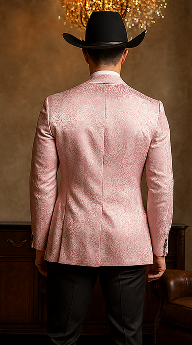 Western Suit - Trajes Para Hombres - Cowboy Formal Attire - Trajes De Novio - Pink