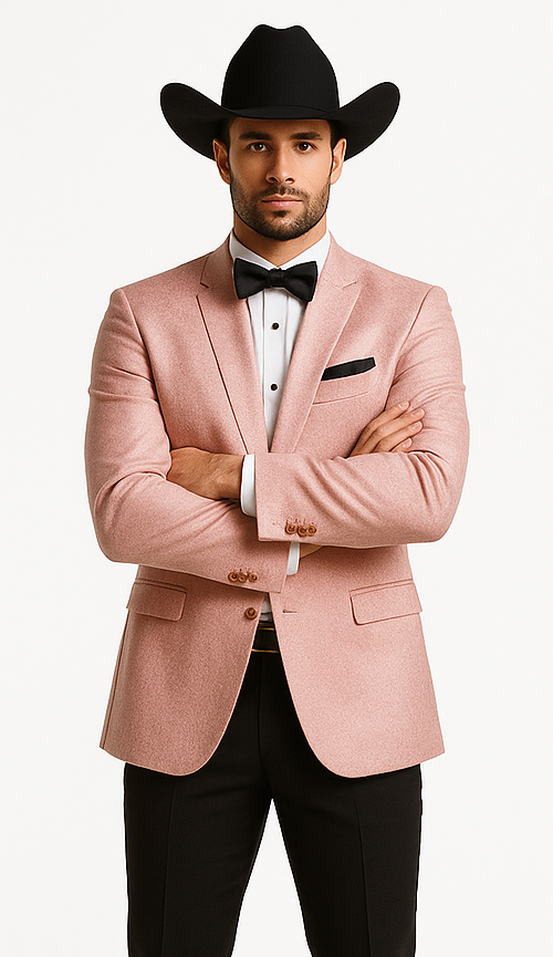 Western Suit - Trajes Para Hombres - Cowboy Formal Attire - Trajes De Novio - Pink