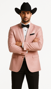Western Suit - Trajes Para Hombres - Cowboy Formal Attire - Trajes De Novio - Pink
