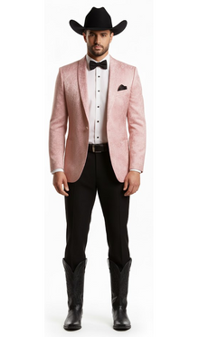 Western Suit - Trajes Para Hombres - Cowboy Formal Attire - Trajes De Novio - Pink