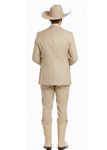 Western Suit - Trajes Para Hombres - Cowboy Formal Attire - Trajes De Novio - Sand