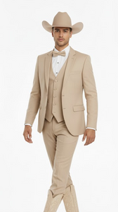 Western Suit - Trajes Para Hombres - Cowboy Formal Attire - Trajes De Novio - Sand