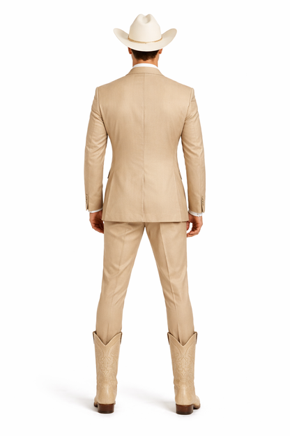 Western Suit - Trajes Para Hombres - Cowboy Formal Attire - Trajes De Novio - Sand