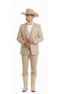 Western Suit - Trajes Para Hombres - Cowboy Formal Attire - Trajes De Novio - Sand