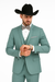 Western Suit - Trajes Para Hombres - Cowboy Formal Attire - Trajes De Novio - Sea Glass Green