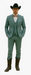 Western Suit - Trajes Para Hombres - Cowboy Formal Attire - Trajes De Novio - Sea Glass Green