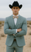 Western Suit - Trajes Para Hombres - Cowboy Formal Attire - Trajes De Novio - Sea Glass Green