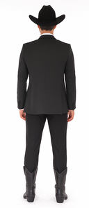 Western Suit - Trajes Para Hombres - Cowboy Formal Attire - Trajes De Novio - Shawl Lapel Black