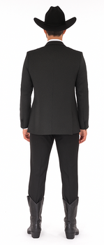 Western Suit - Trajes Para Hombres - Cowboy Formal Attire - Trajes De Novio - Shawl Lapel Black