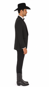 Western Suit - Trajes Para Hombres - Cowboy Formal Attire - Trajes De Novio - Shawl Lapel Black