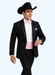 Western Suit - Trajes Para Hombres - Cowboy Formal Attire - Trajes De Novio - Shawl Lapel One Button Black Suit