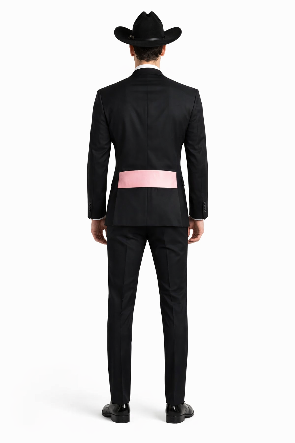Western Suit - Trajes Para Hombres - Cowboy Formal Attire - Trajes De Novio - Shawl Lapel One Button Black Suit