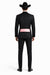 Western Suit - Trajes Para Hombres - Cowboy Formal Attire - Trajes De Novio - Shawl Lapel One Button Black Suit