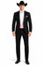 Western Suit - Trajes Para Hombres - Cowboy Formal Attire - Trajes De Novio - Shawl Lapel One Button Black Suit