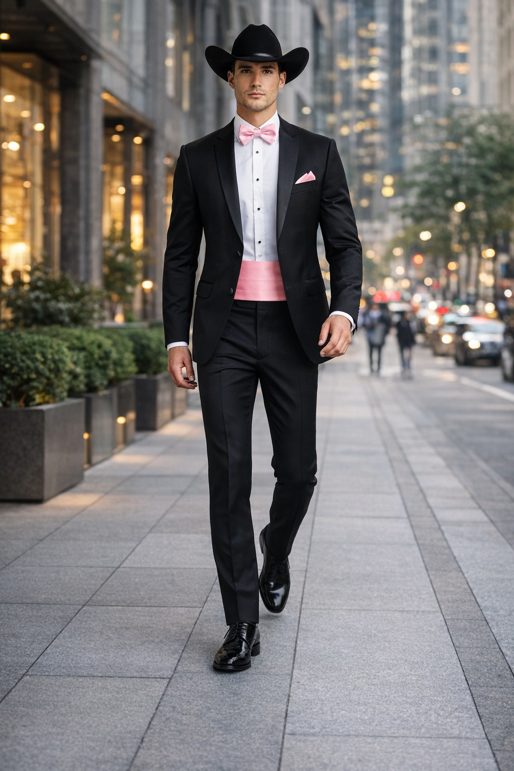 Western Suit - Trajes Para Hombres - Cowboy Formal Attire - Trajes De Novio - Shawl Lapel One Button Black Suit