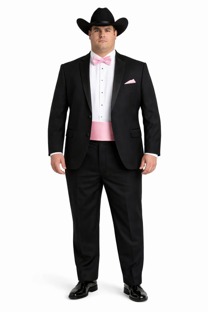 Western Suit - Trajes Para Hombres - Cowboy Formal Attire - Trajes De Novio - Shawl Lapel One Button Black Suit