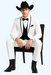 Western Suit - Trajes Para Hombres - Cowboy Formal Attire - Trajes De Novio - Shawl Lapel Suit White