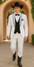 Western Suit - Trajes Para Hombres - Cowboy Formal Attire - Trajes De Novio - Shawl Lapel Suit White