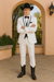 Western Suit - Trajes Para Hombres - Cowboy Formal Attire - Trajes De Novio - Shawl Lapel Suit White