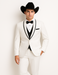 Western Suit - Trajes Para Hombres - Cowboy Formal Attire - Trajes De Novio - Shawl Lapel Suit White