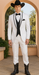 Western Suit - Trajes Para Hombres - Cowboy Formal Attire - Trajes De Novio - Shawl Lapel Suit White