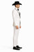 Western Suit - Trajes Para Hombres - Cowboy Formal Attire - Trajes De Novio - Shawl Lapel Suit White