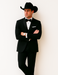 Western Suit - Trajes Para Hombres  - Cowboy Formal Attire - Trajes De Novio Single Breasted Black