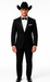 Western Suit - Trajes Para Hombres  - Cowboy Formal Attire - Trajes De Novio Single Breasted Black