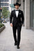 Western Suit - Trajes Para Hombres  - Cowboy Formal Attire - Trajes De Novio Single Breasted Black