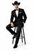 Western Suit - Trajes Para Hombres  - Cowboy Formal Attire - Trajes De Novio Single Breasted Black