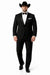 Western Suit - Trajes Para Hombres  - Cowboy Formal Attire - Trajes De Novio Single Breasted Black
