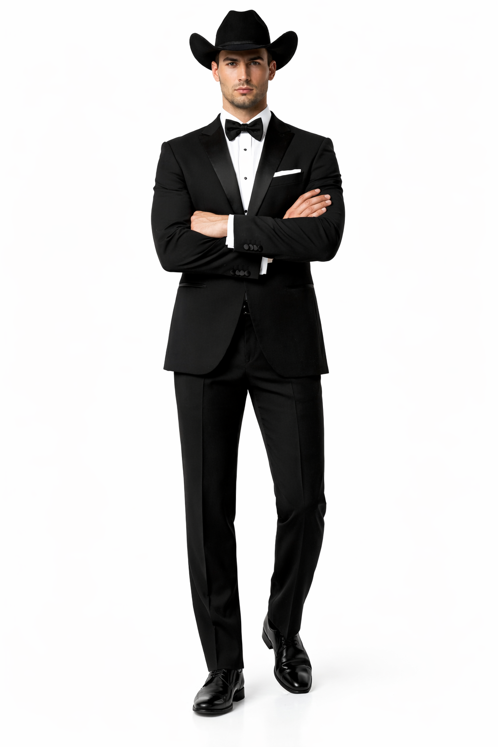 Western Suit - Trajes Para Hombres  - Cowboy Formal Attire - Trajes De Novio Single Breasted Black