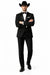 Western Suit - Trajes Para Hombres  - Cowboy Formal Attire - Trajes De Novio Single Breasted Black