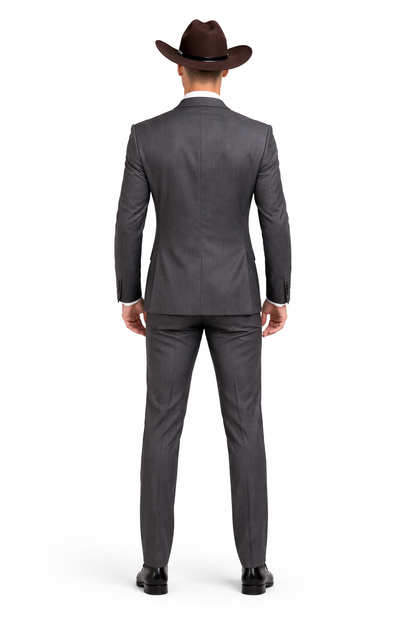 Western Suit - Trajes Para Hombres - Cowboy Formal Attire - Trajes De Novio - Slim Fit - Gray