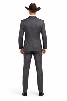 Western Suit - Trajes Para Hombres - Cowboy Formal Attire - Trajes De Novio - Slim Fit - Gray