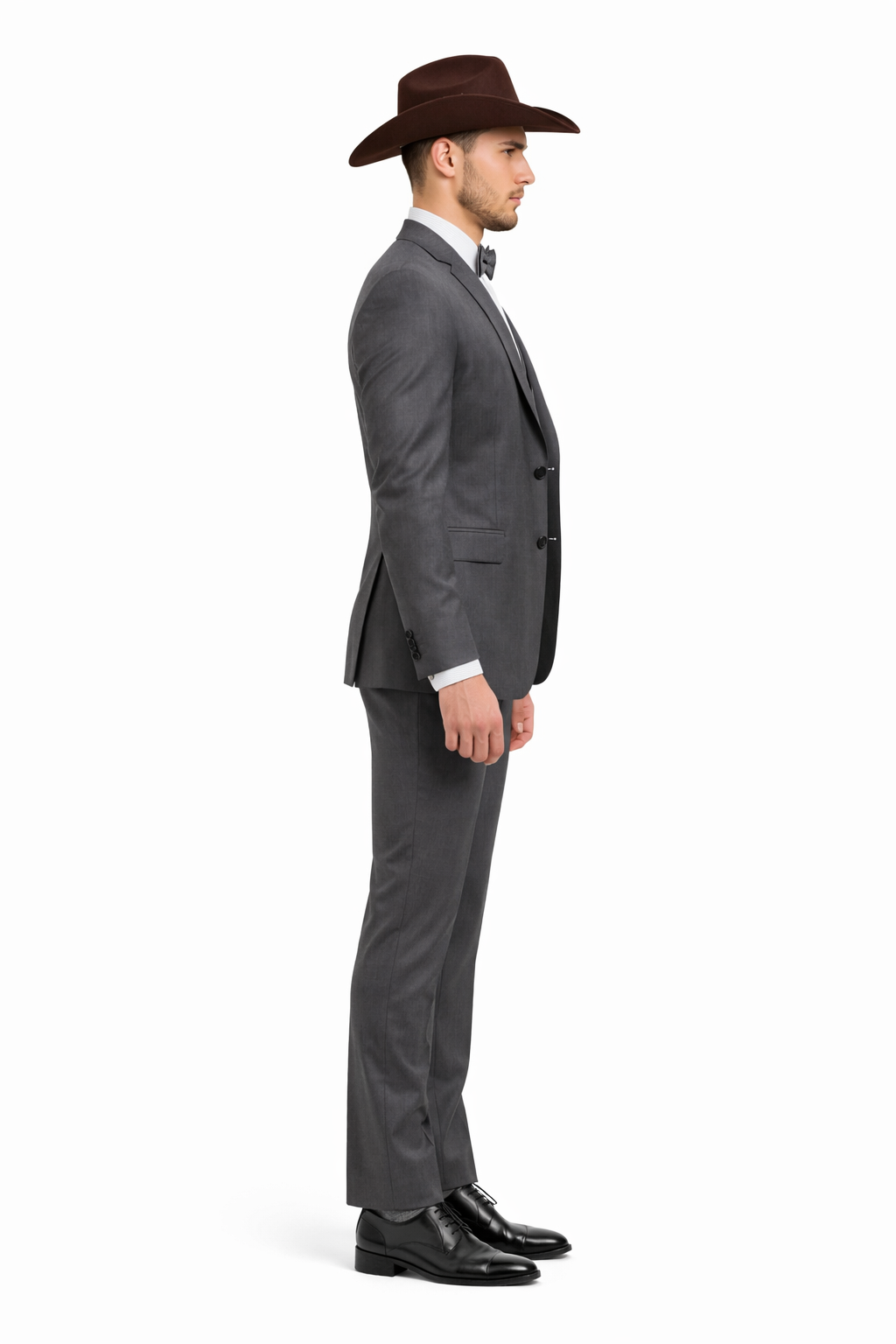Western Suit - Trajes Para Hombres - Cowboy Formal Attire - Trajes De Novio - Slim Fit - Gray