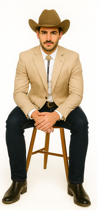 Western Suit - Trajes Para Hombres - Cowboy Formal Attire - Trajes De Novio - Slim Fit Western Tan