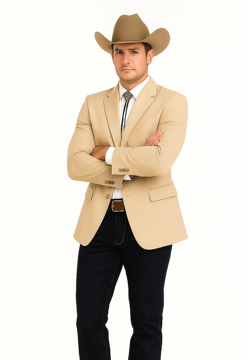 Western Suit - Trajes Para Hombres - Cowboy Formal Attire - Trajes De Novio - Slim Fit Western Tan