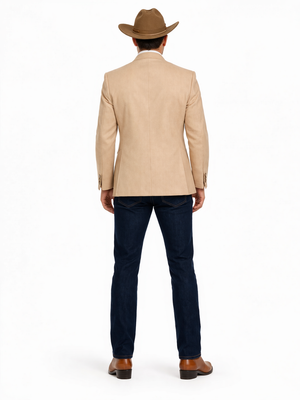 Western Suit - Trajes Para Hombres - Cowboy Formal Attire - Trajes De Novio - Slim Fit Western Tan